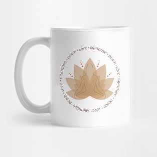 Peace, love, gratitude Mug